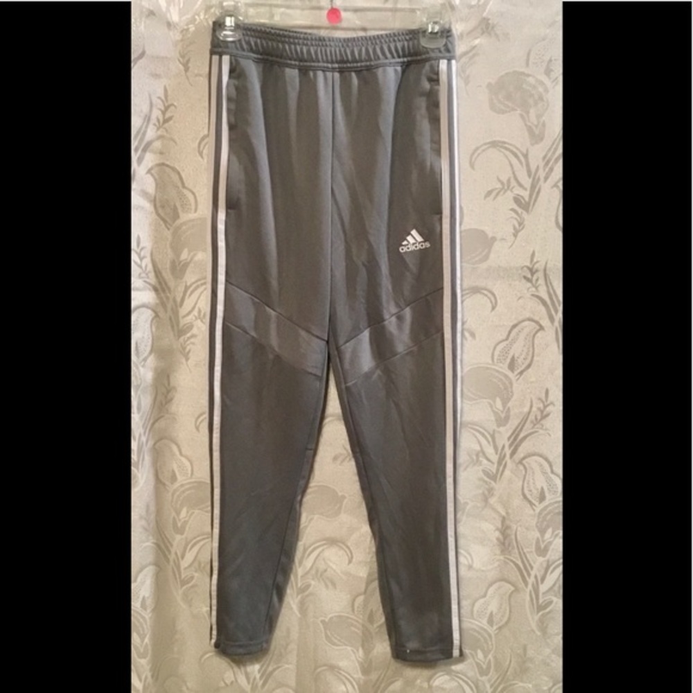 Adidas Gray Drawstring Joggers Workout Pants
